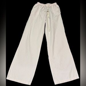 SHEIN Pink and White Striped Fabric